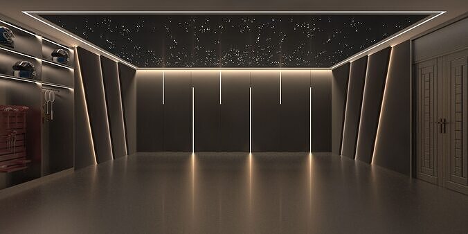 Car studio interior 3D model