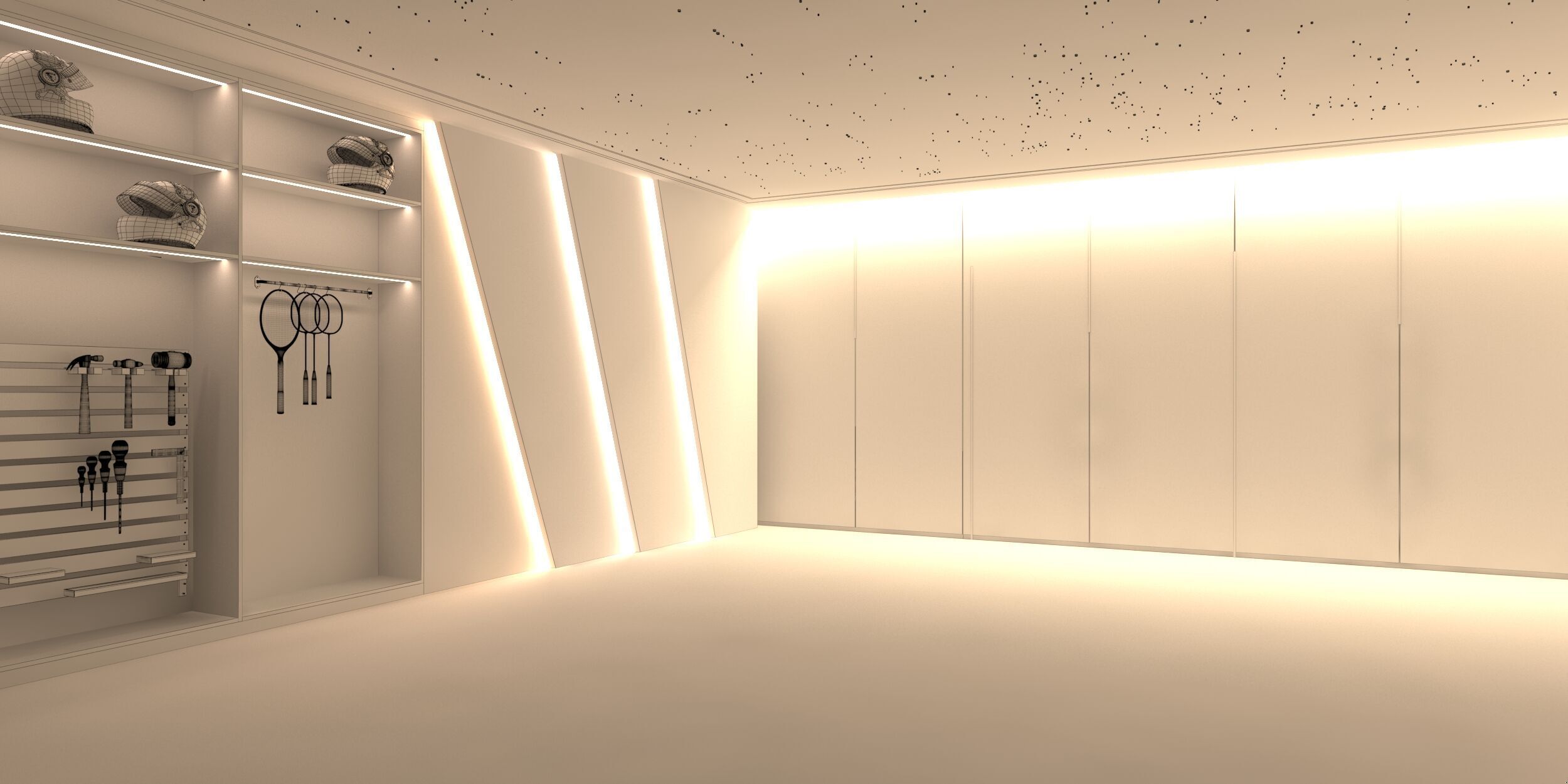 Car studio interior 3D model_5