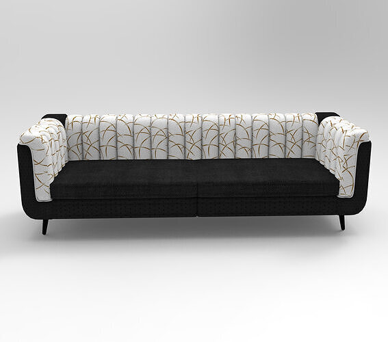 The Aurora Luxe Sofa 3D model