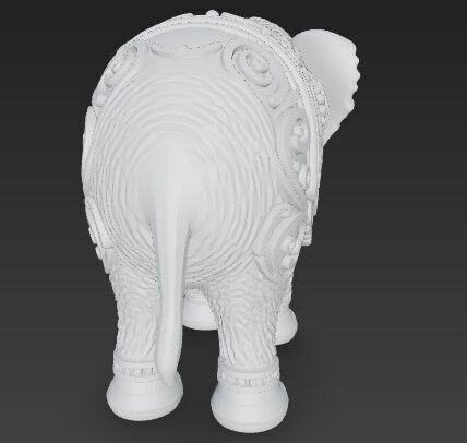 Highly Ornate Indian Style Elephant Statue 3D print model_11