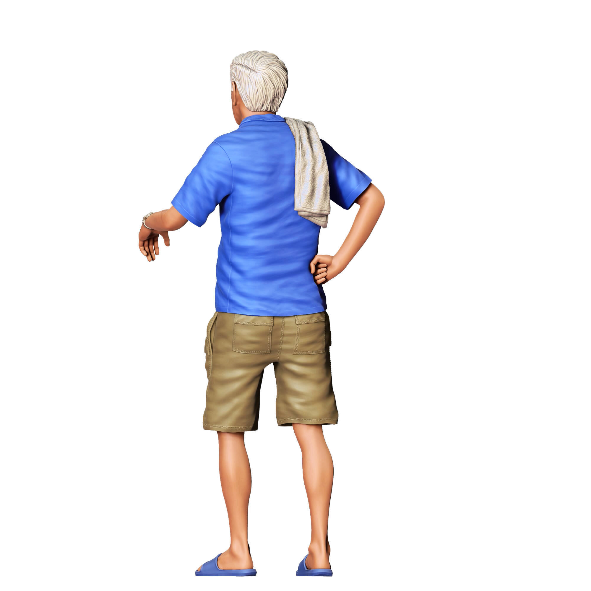 N5 a man leaning on a car 3D print model_14