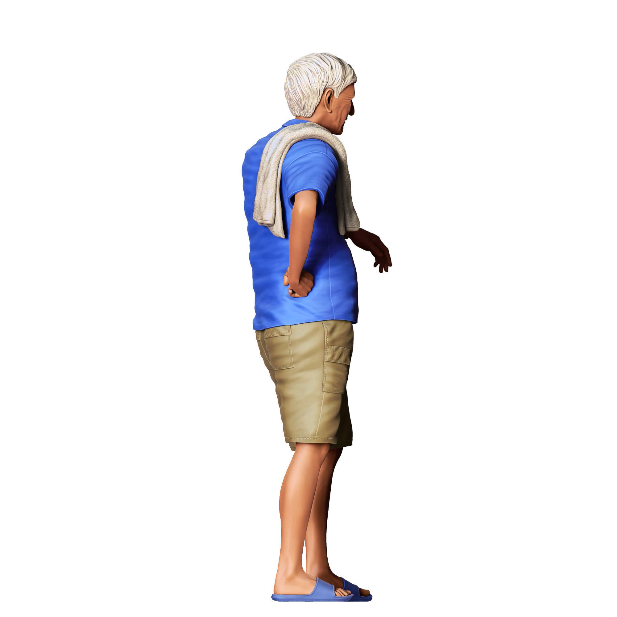 N5 a man leaning on a car 3D print model_8