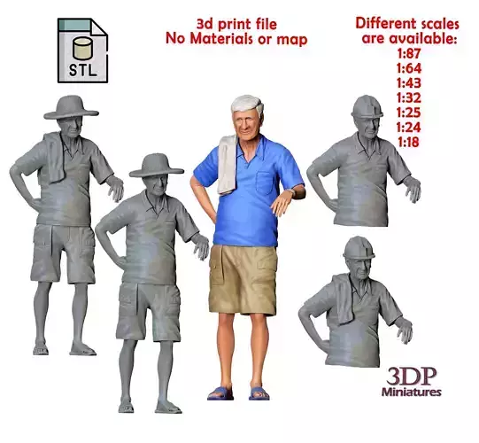 N5 a man leaning on a car 3D print model