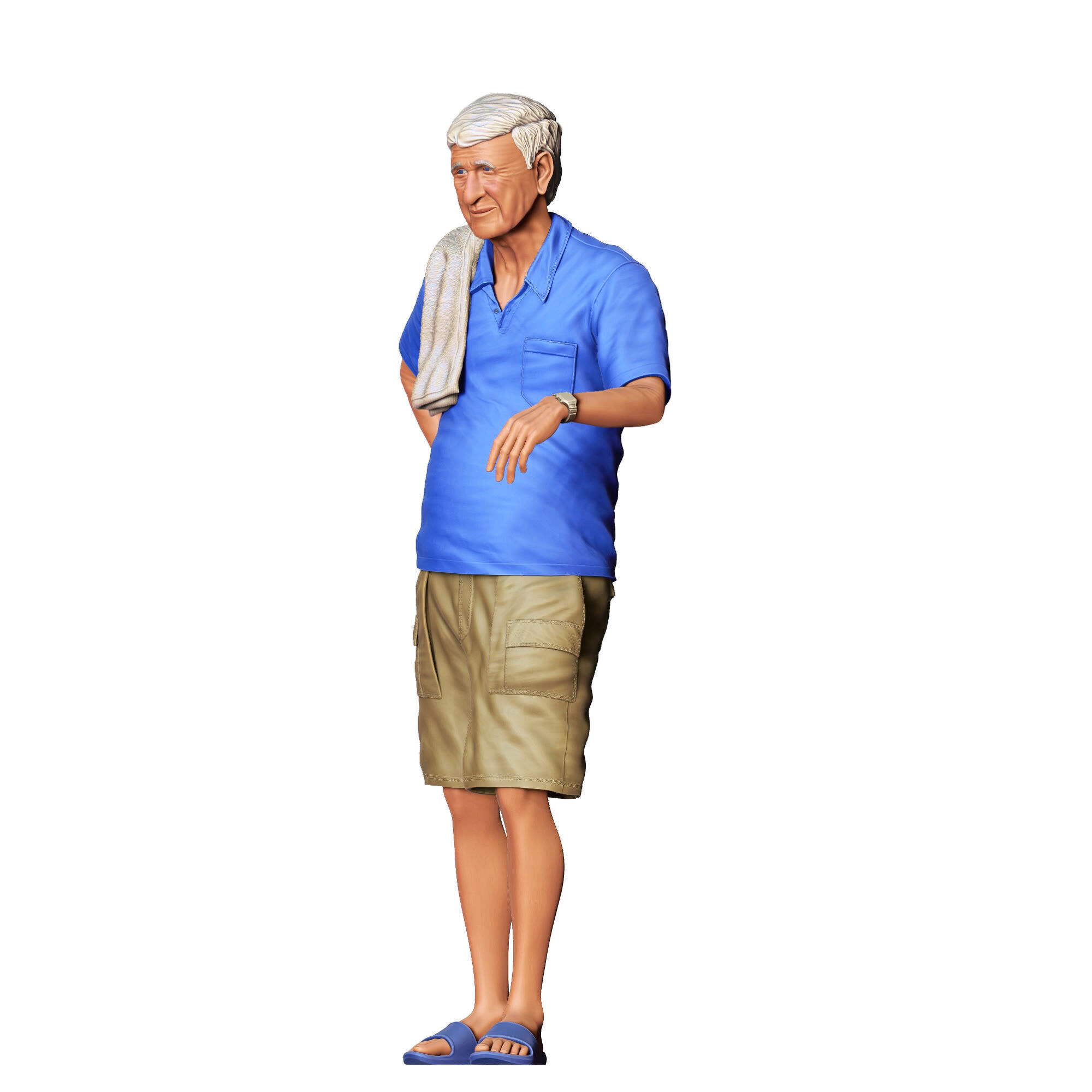 N5 a man leaning on a car 3D print model_22