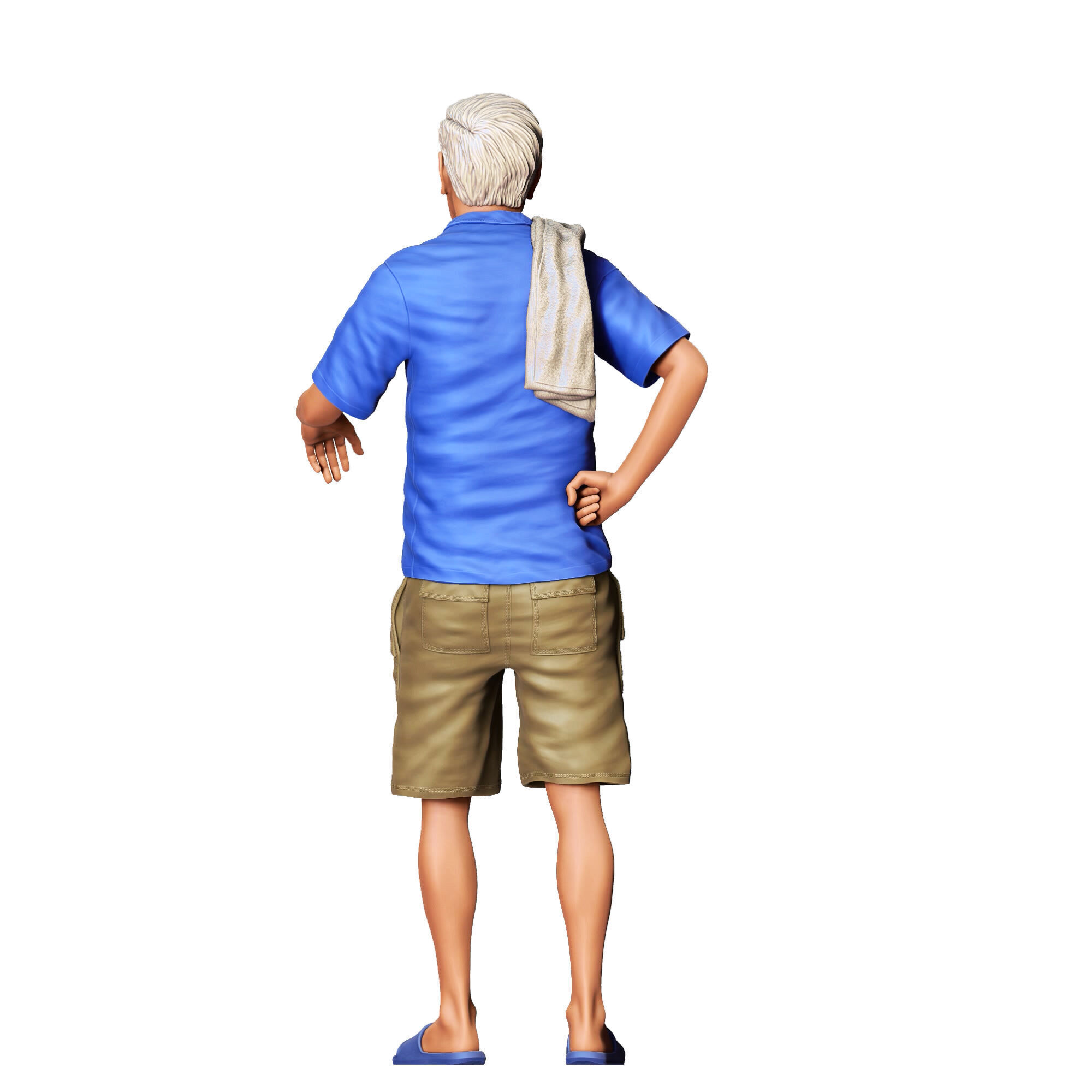 N5 a man leaning on a car 3D print model_13