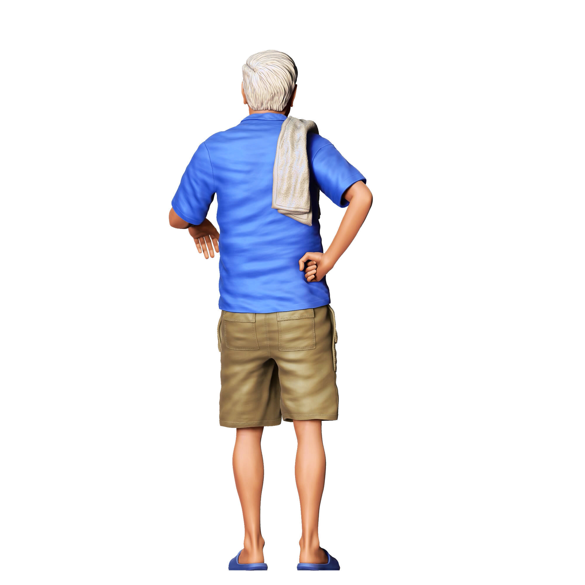 N5 a man leaning on a car 3D print model_12