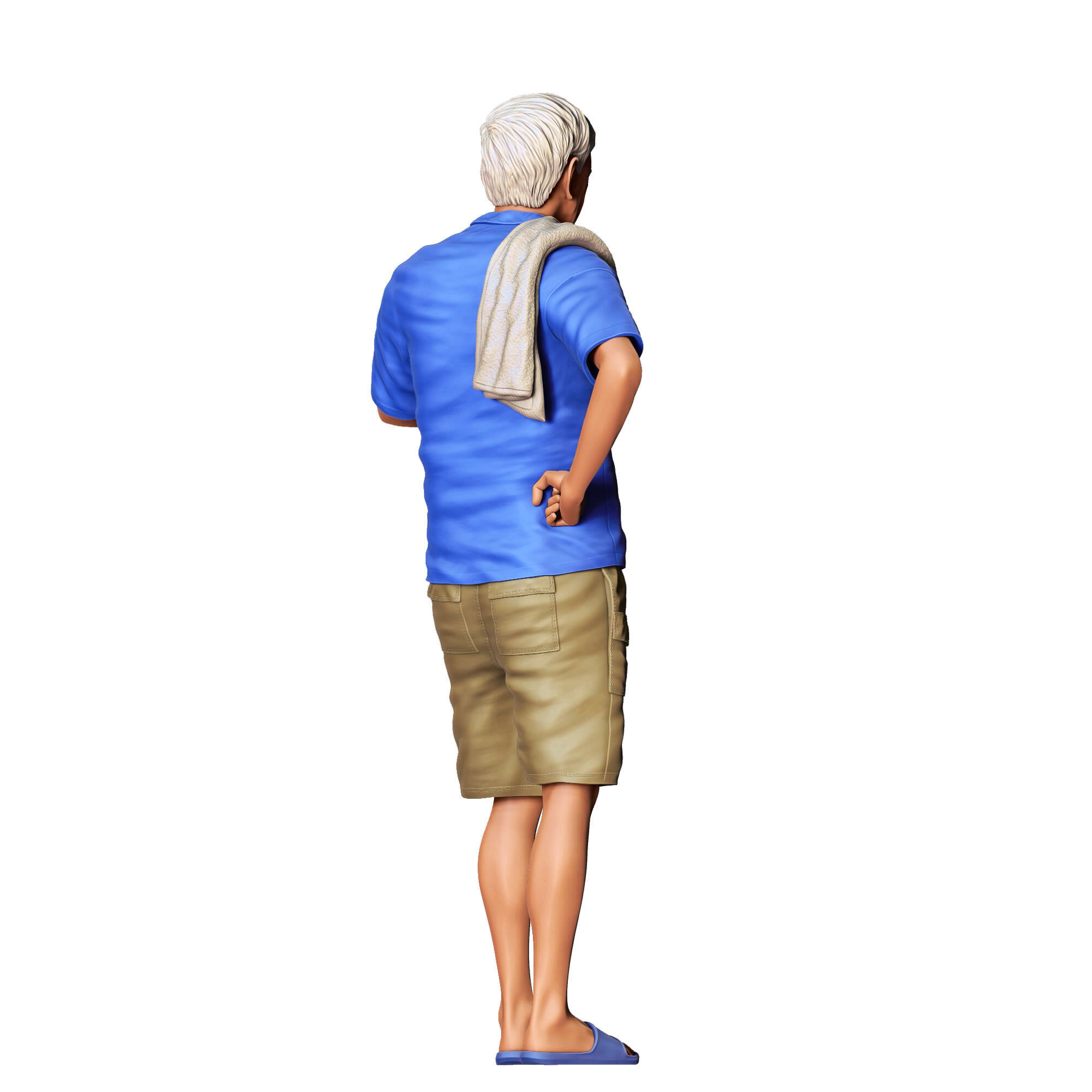 N5 a man leaning on a car 3D print model_10