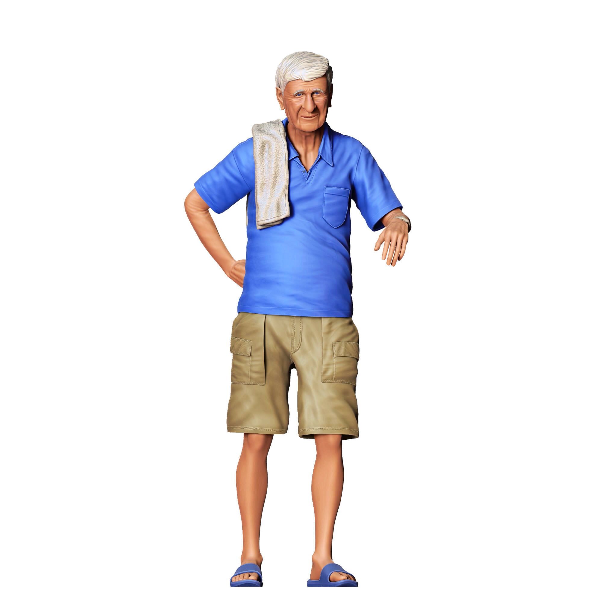 N5 a man leaning on a car 3D print model_1