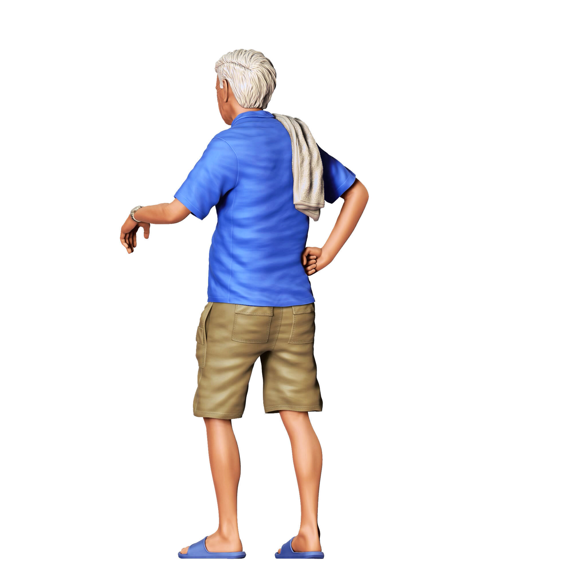 N5 a man leaning on a car 3D print model_15