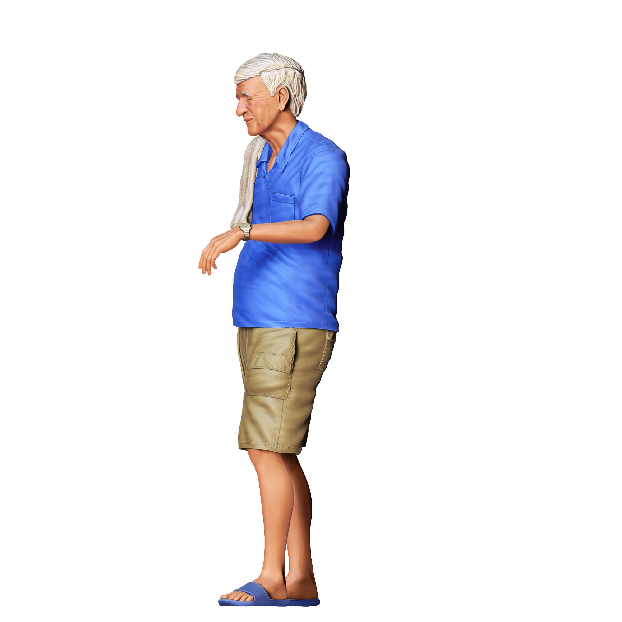 N5 a man leaning on a car 3D print model_20