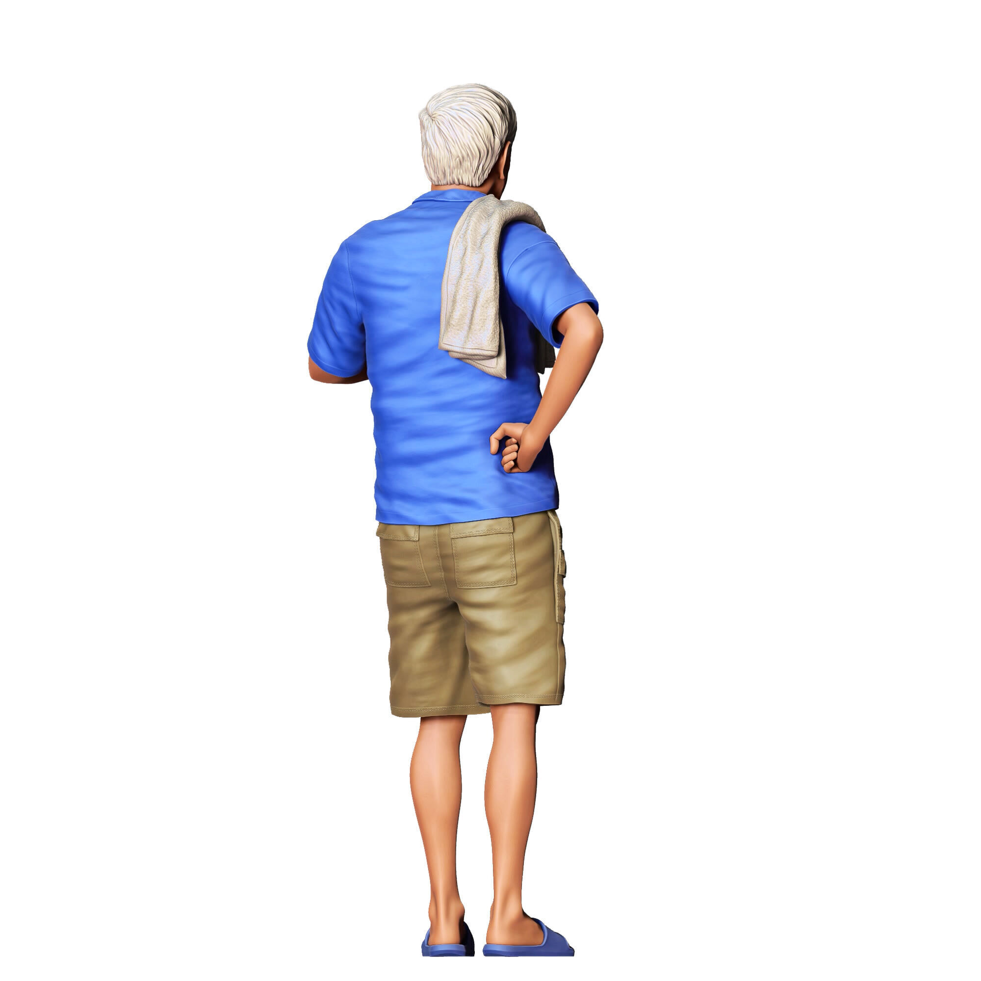 N5 a man leaning on a car 3D print model_11