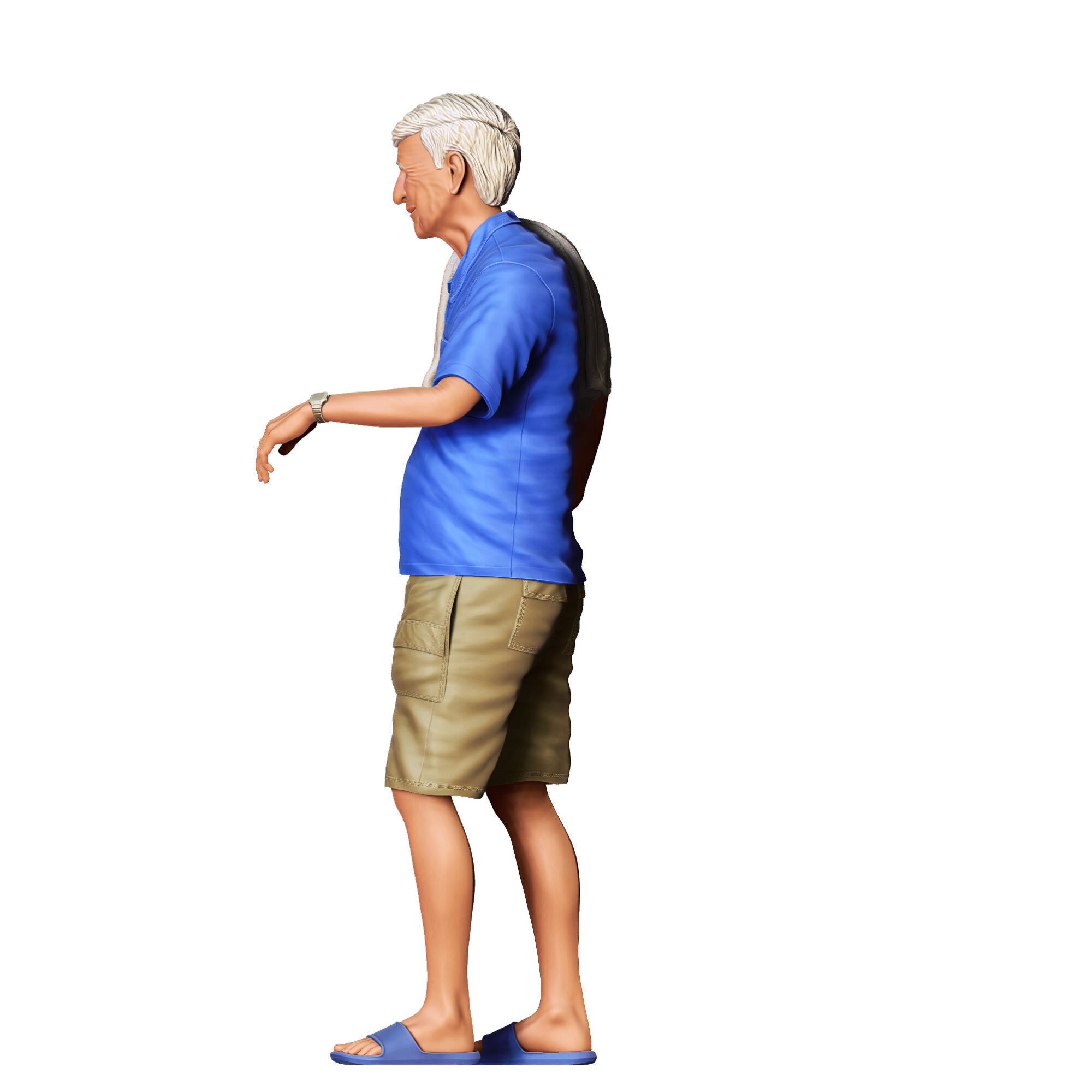 N5 a man leaning on a car 3D print model_18