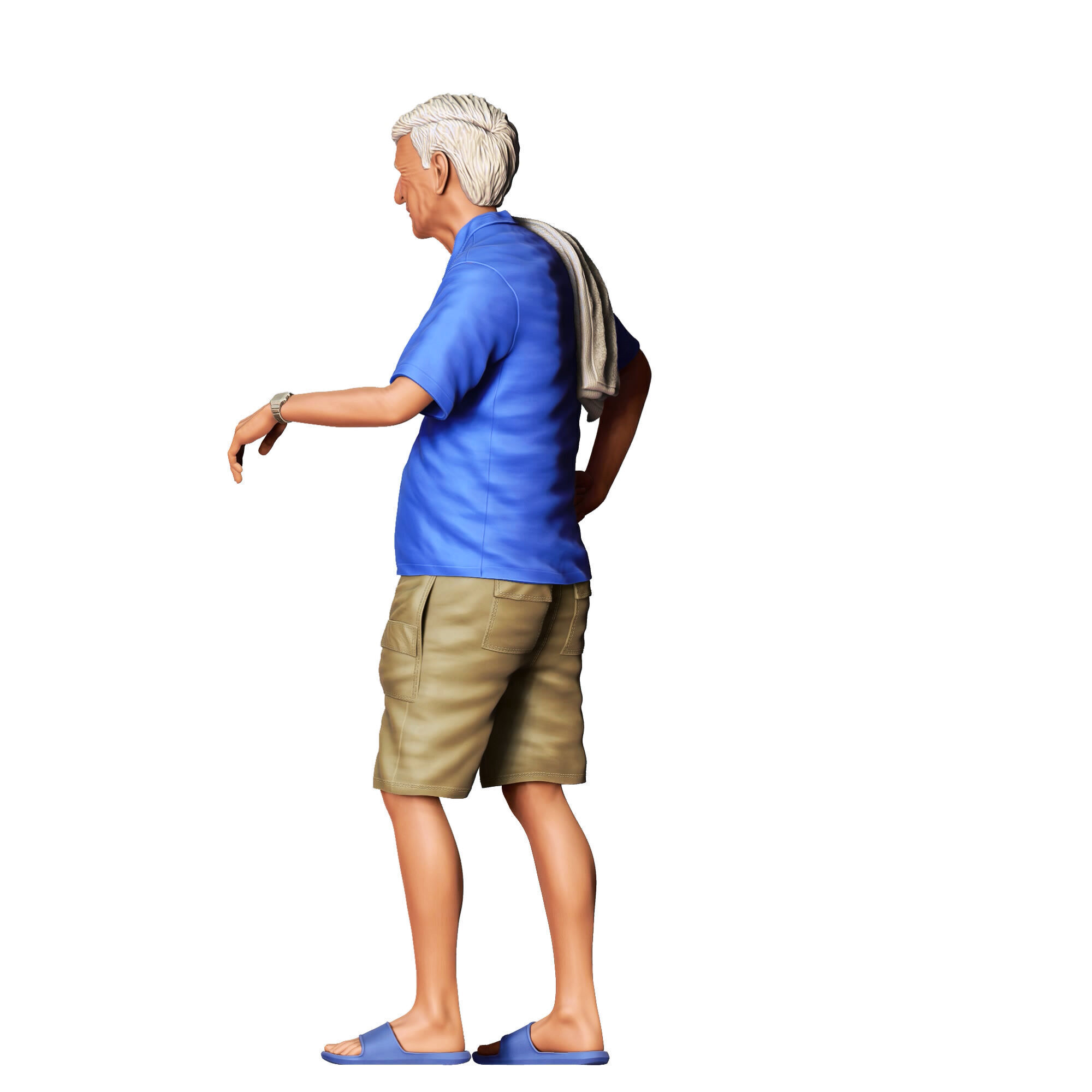 N5 a man leaning on a car 3D print model_17