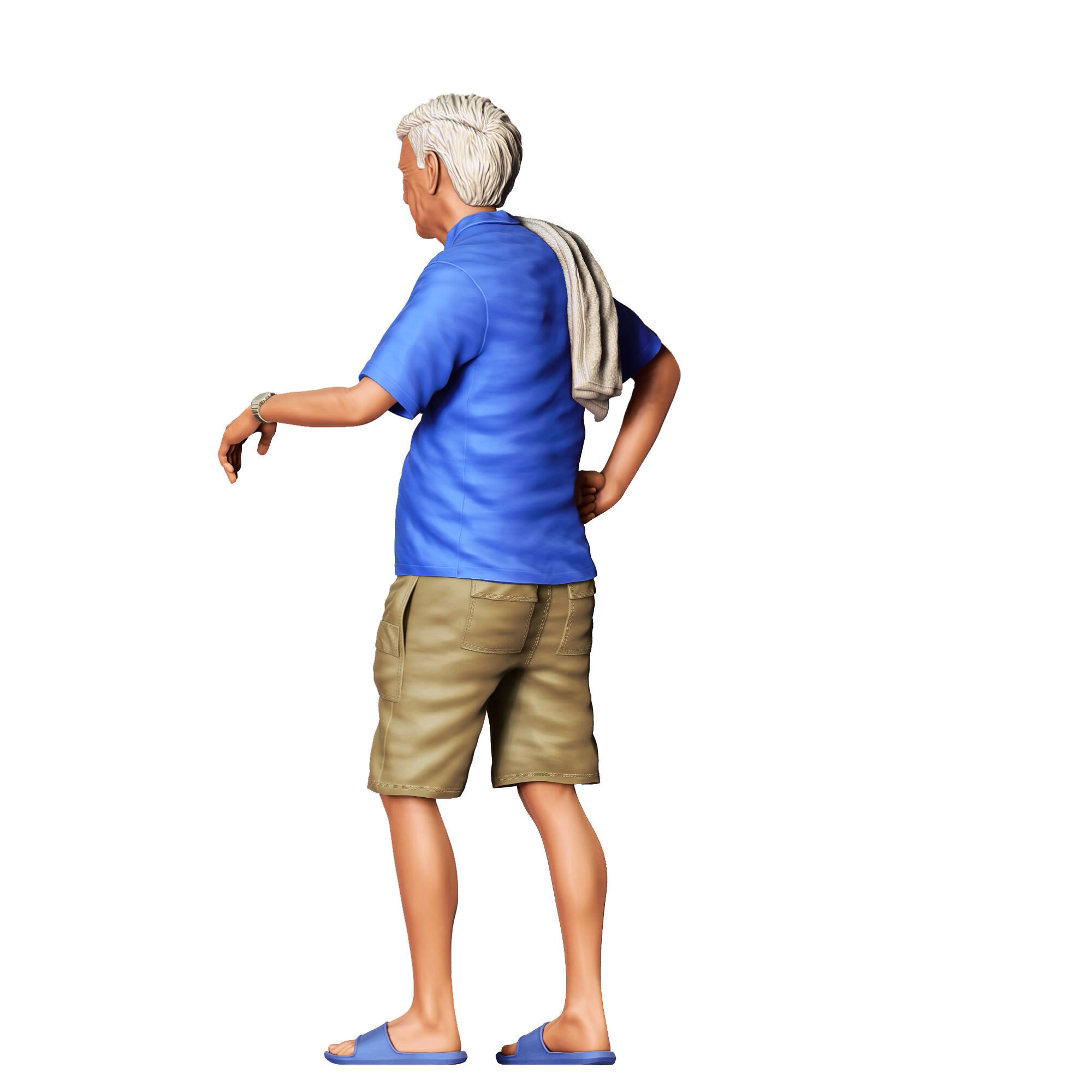 N5 a man leaning on a car 3D print model_16