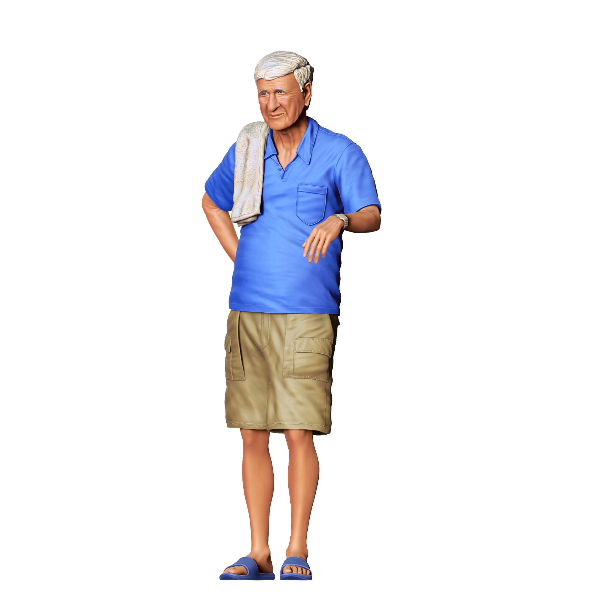 N5 a man leaning on a car 3D print model_23