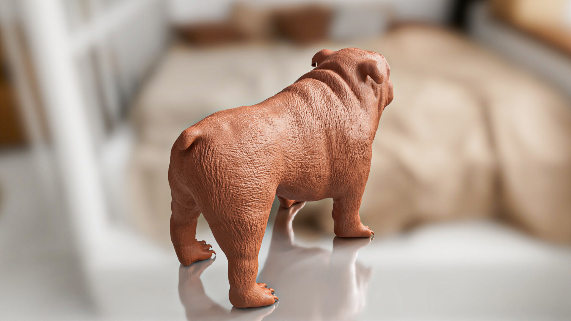 Cute but Realistic Bulldog Toy Model 3D print model_4