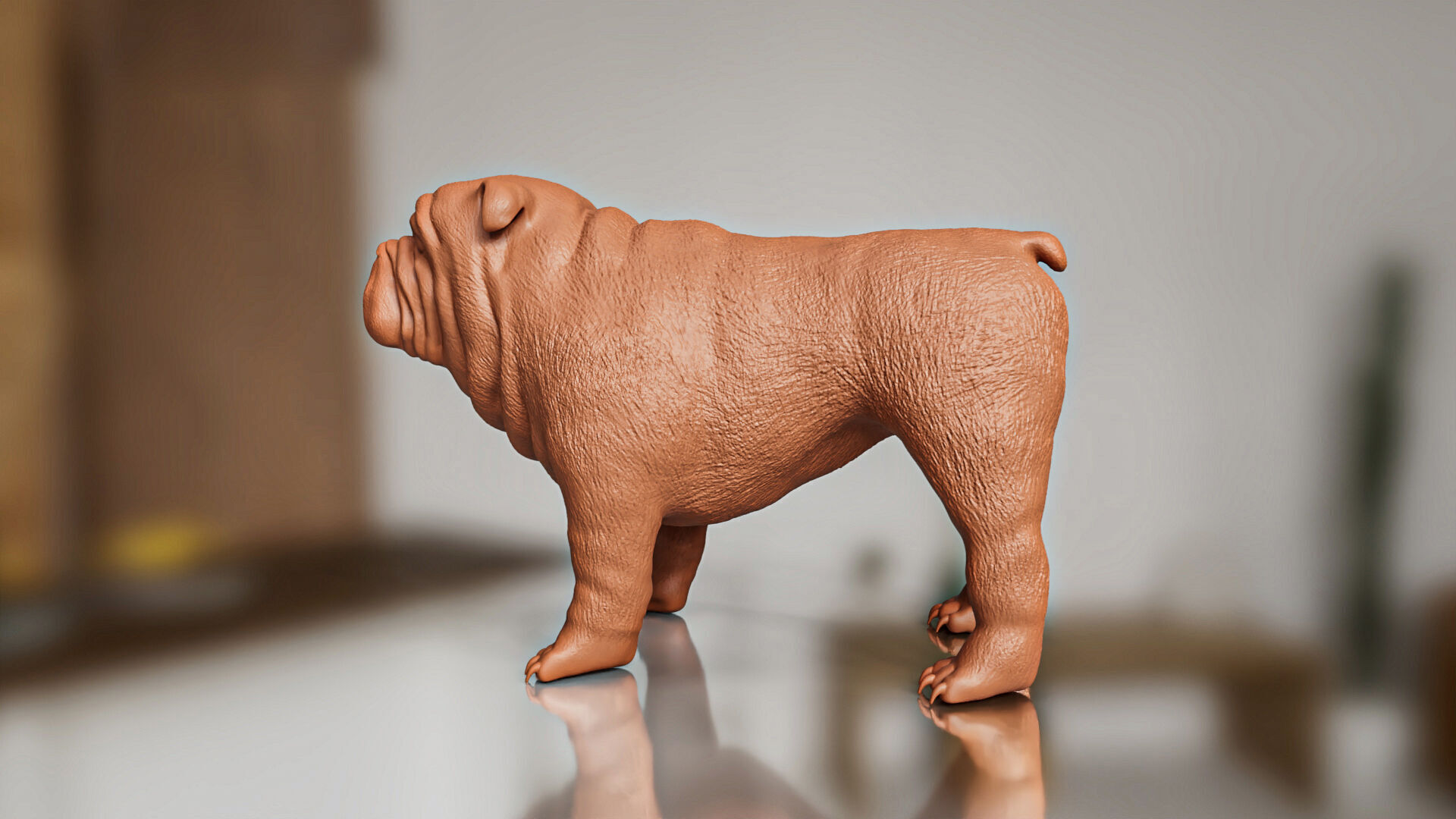 Cute but Realistic Bulldog Toy Model 3D print model_5