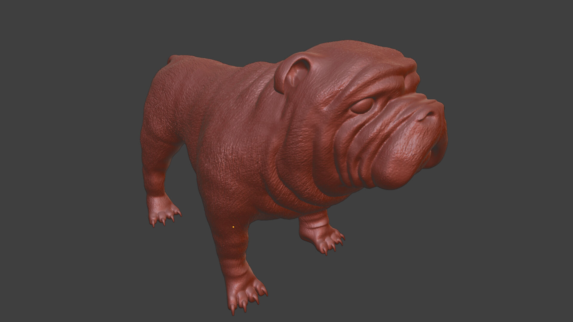 Cute but Realistic Bulldog Toy Model 3D print model_8