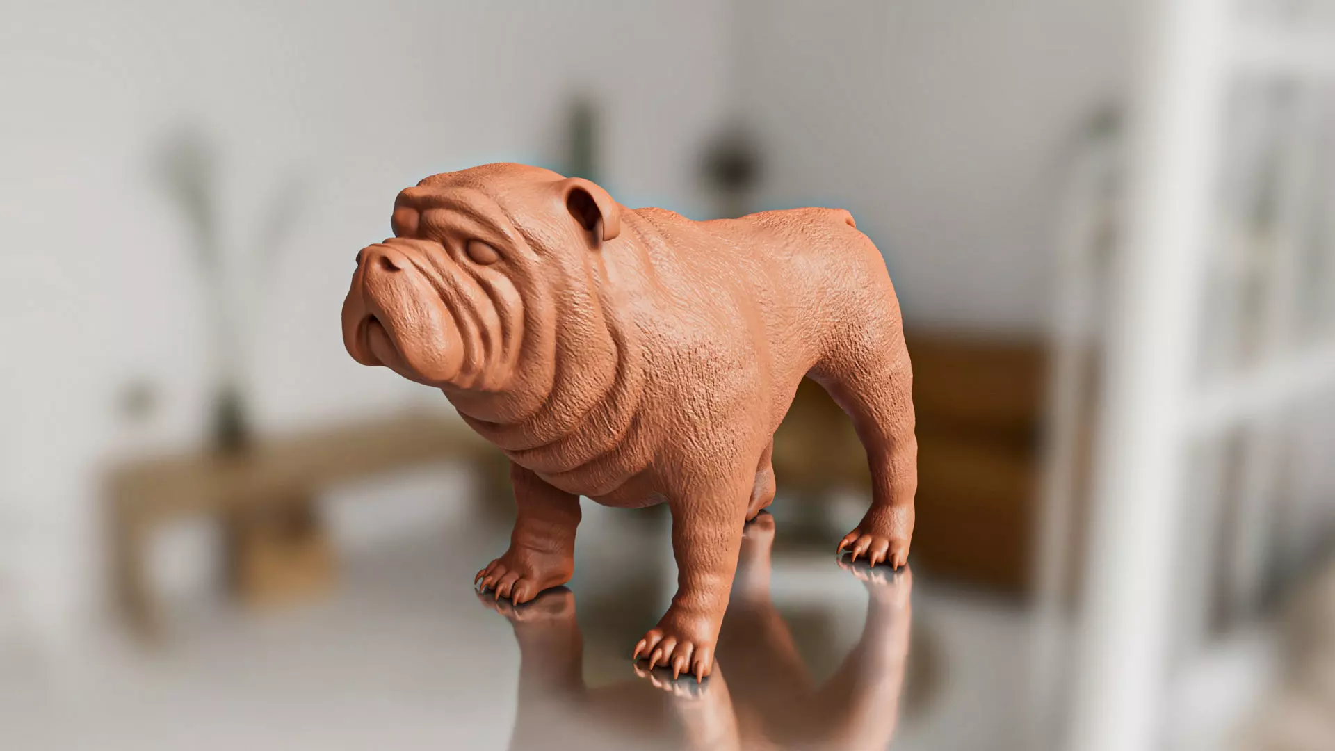 Cute but Realistic Bulldog Toy Model 3D print model_0