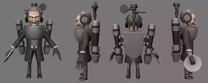 Buzzsaw Mutant Skibidi Toilet 3D Model and Animation Low-poly 3D model