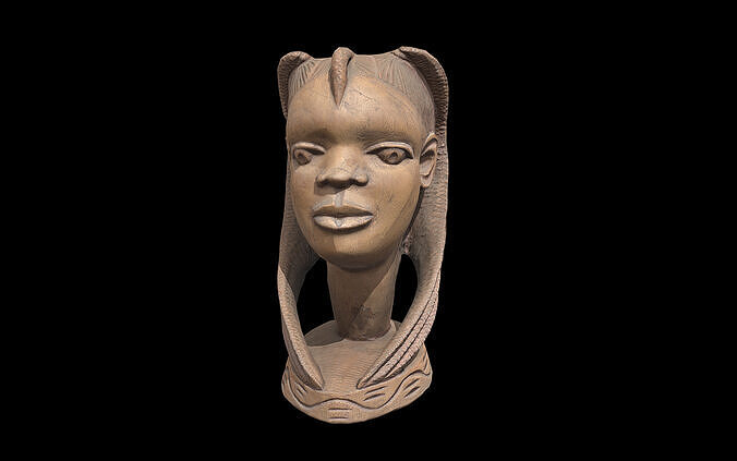 Nigerian Tribal Woman Low-poly 3D model