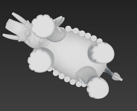 Highly Ornate Indian Style Elephant Statue 3D print model_7