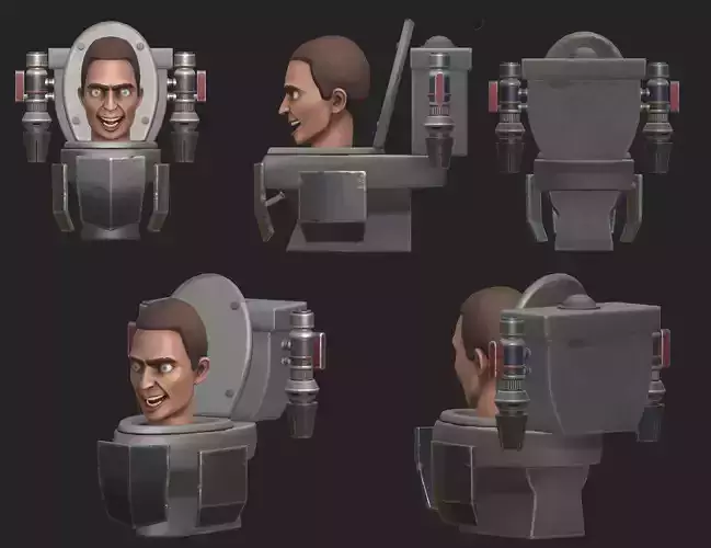 Toilet Turbo Skibidi Toilet Series 3D Model and Animation Low-poly 3D model