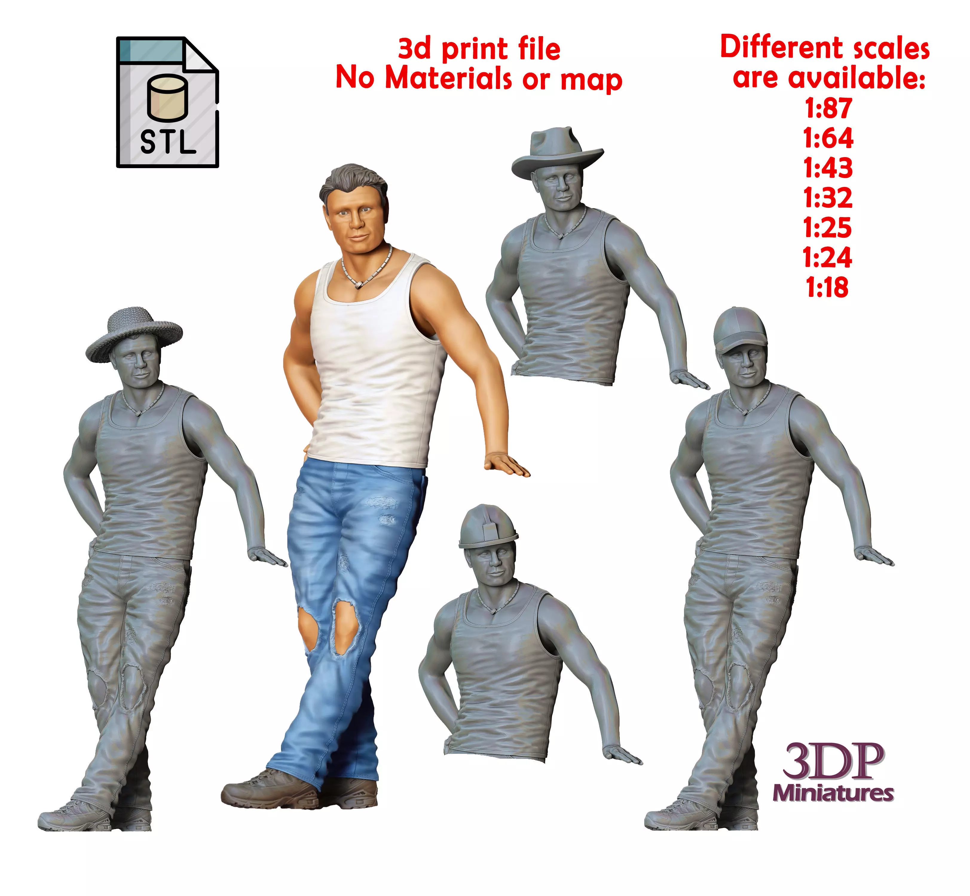 N6 a man leaning on a car 3D print model_0