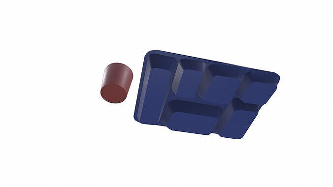Prison Plastic Food Tray Low-poly PBR Low-poly 3D model 7