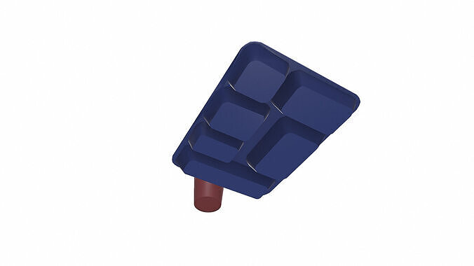 Prison Plastic Food Tray Low-poly PBR Low-poly 3D model 5