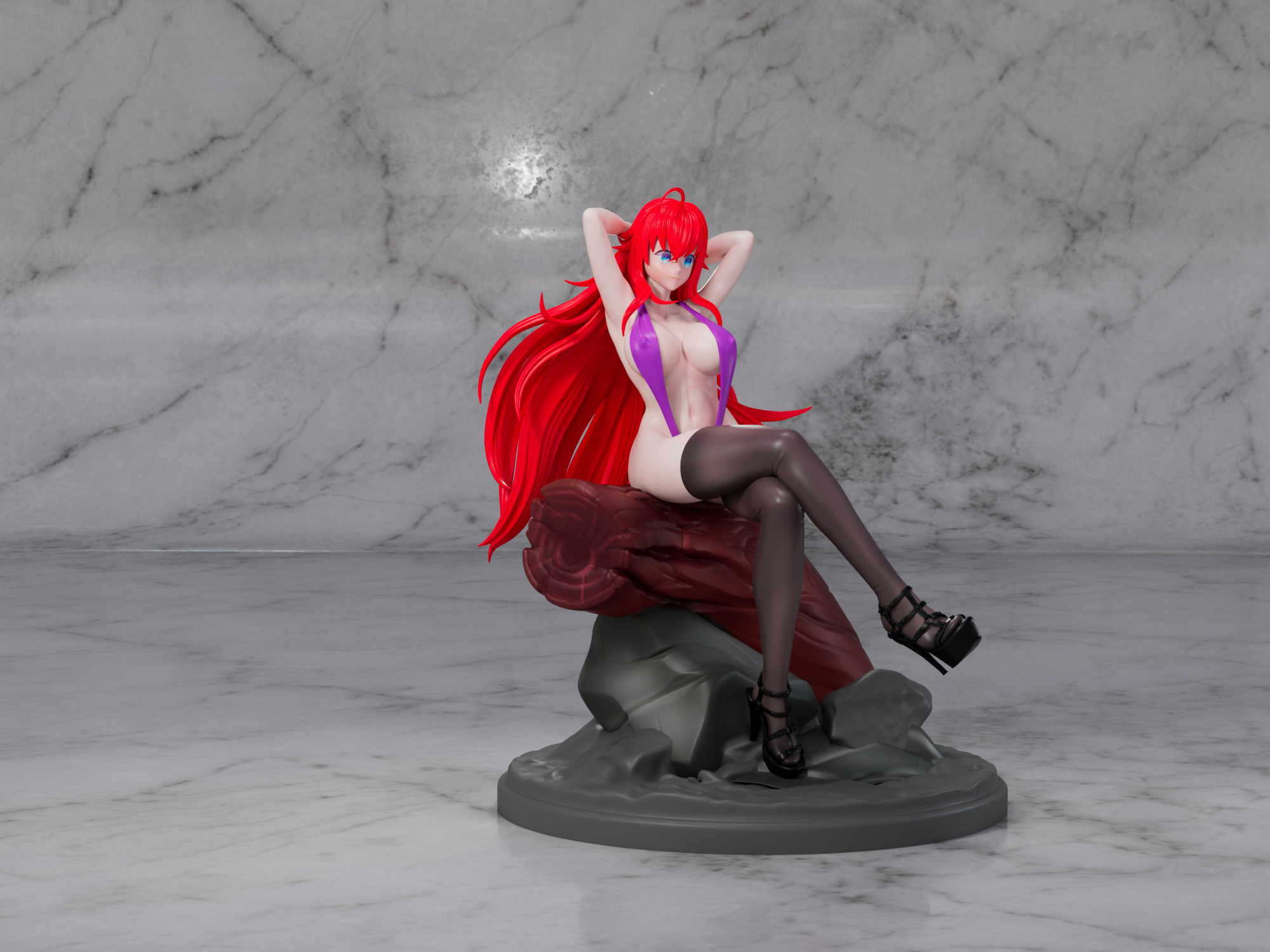 Rias Gremory Slingshot Figure by OFF 3D print model_9