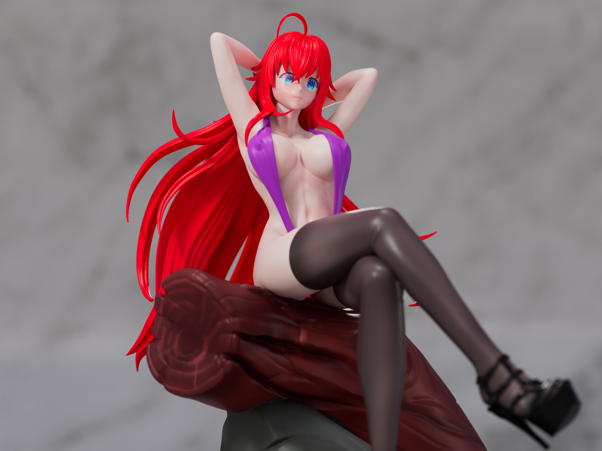 Rias Gremory Slingshot Figure by OFF 3D print model_2