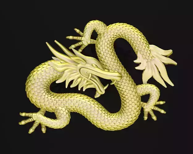 19a Chinese Dragon Pendant 