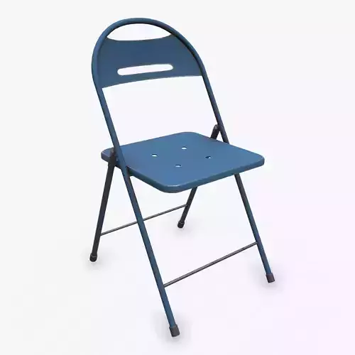 Old Metal Folding Chair Low-poly PBR