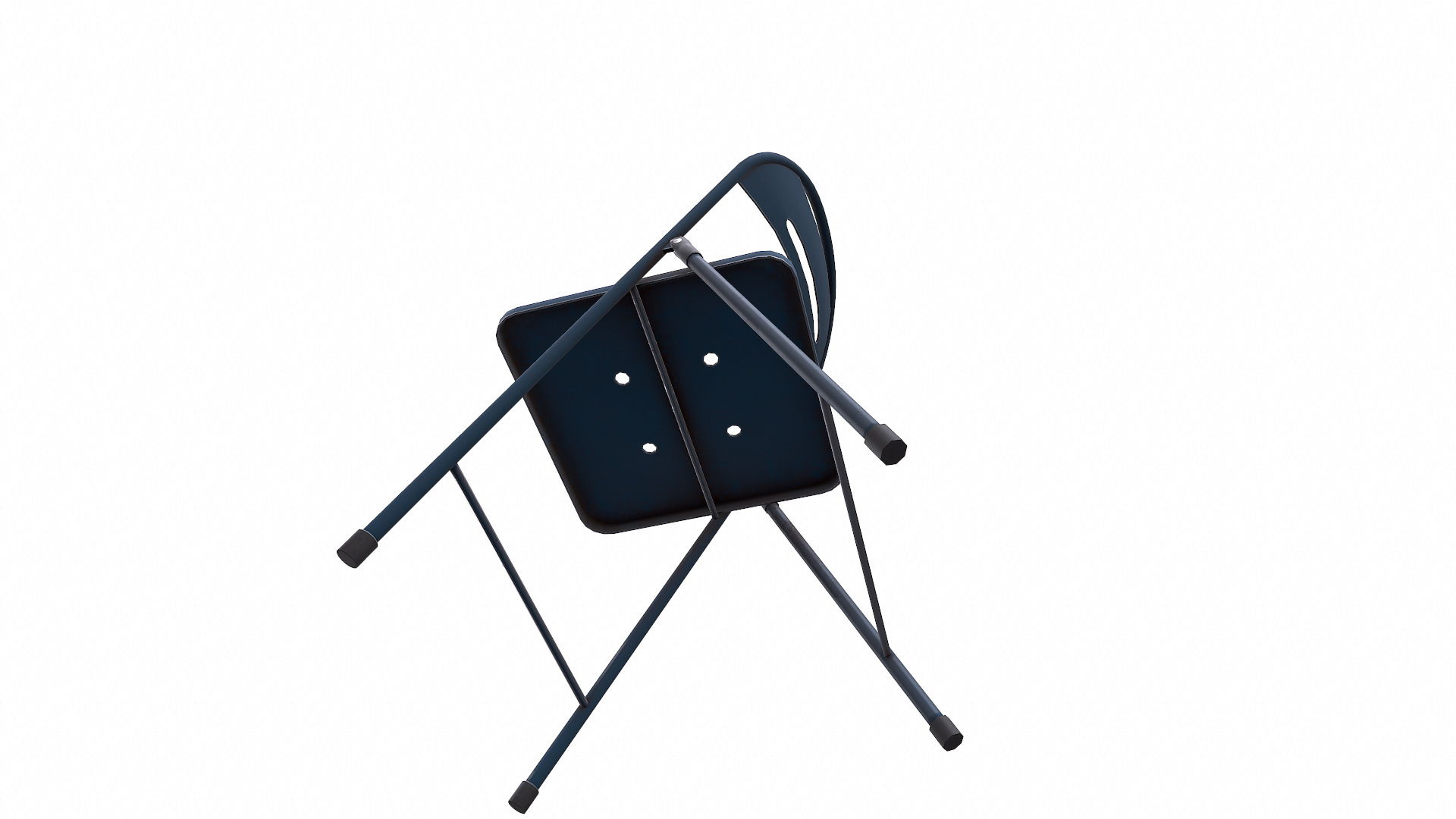 Old Metal Folding Chair Low-poly PBR Low-poly 3D model_11
