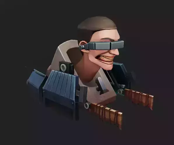 Vacuum Toilet Skibidi Toilet 3D Character Model and Animation Low-poly 3D model
