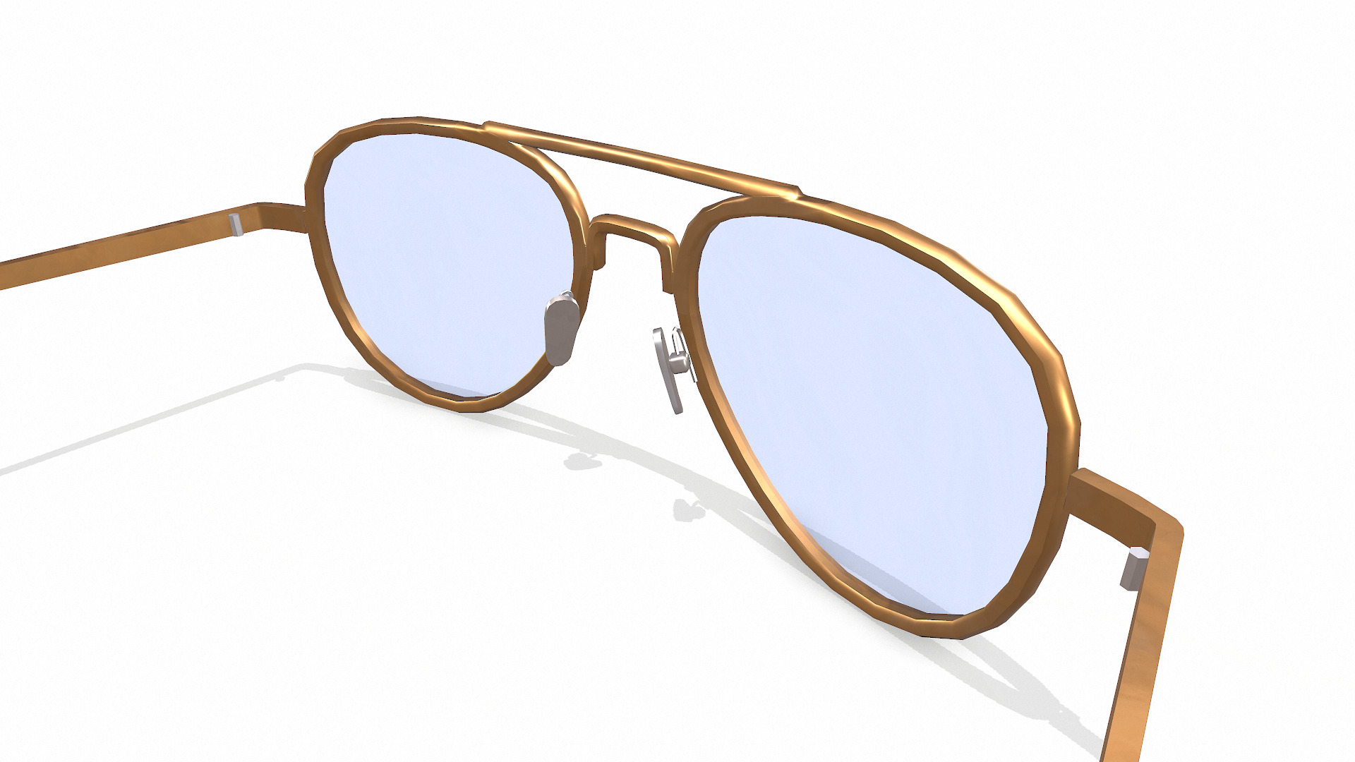 Old Vintage Sunglasses Low-poly PBR Low-poly 3D model_9