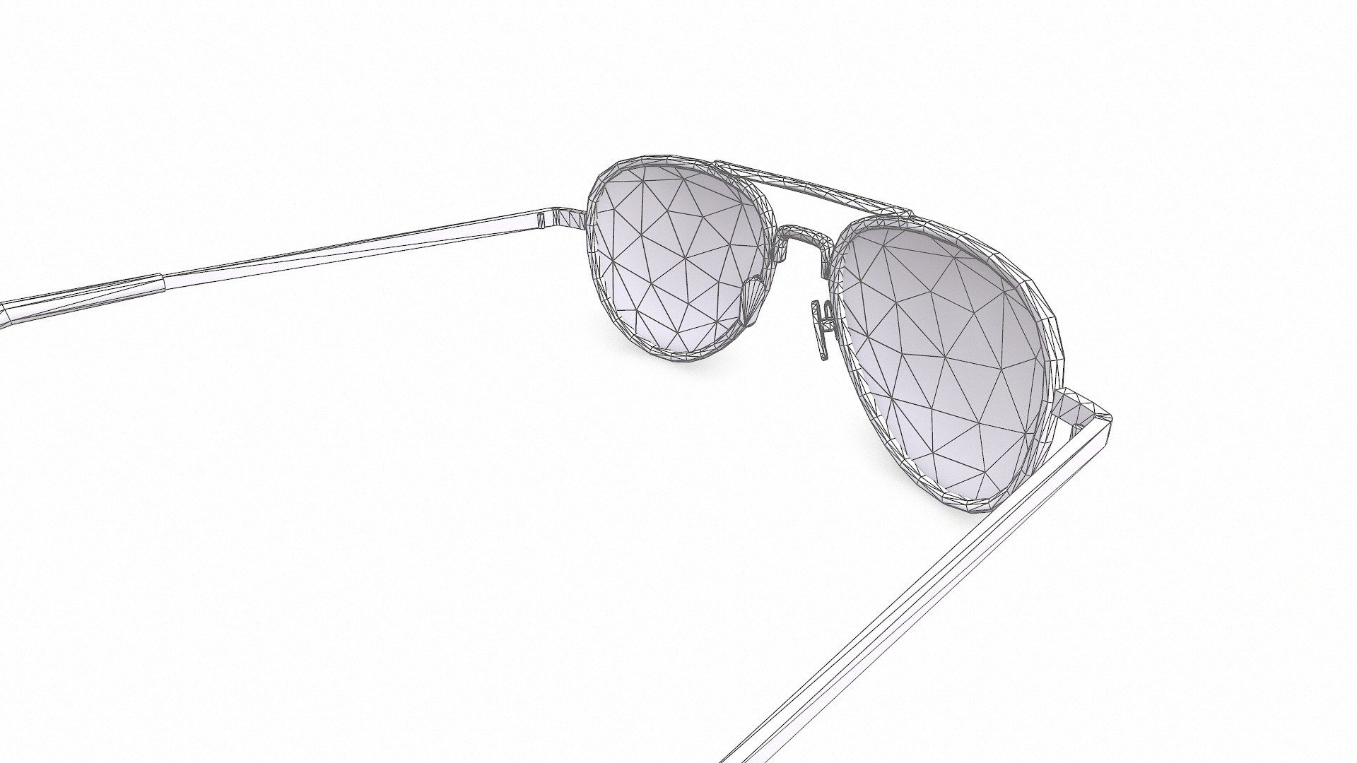 Old Vintage Sunglasses Low-poly PBR Low-poly 3D model_16