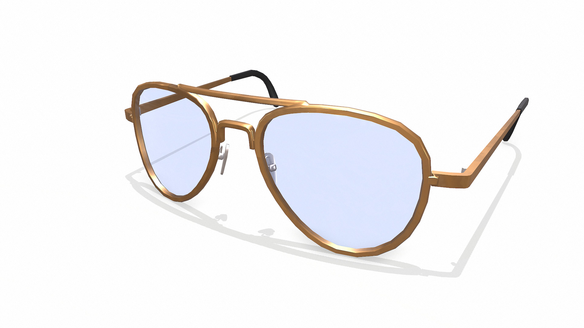 Old Vintage Sunglasses Low-poly PBR Low-poly 3D model_10