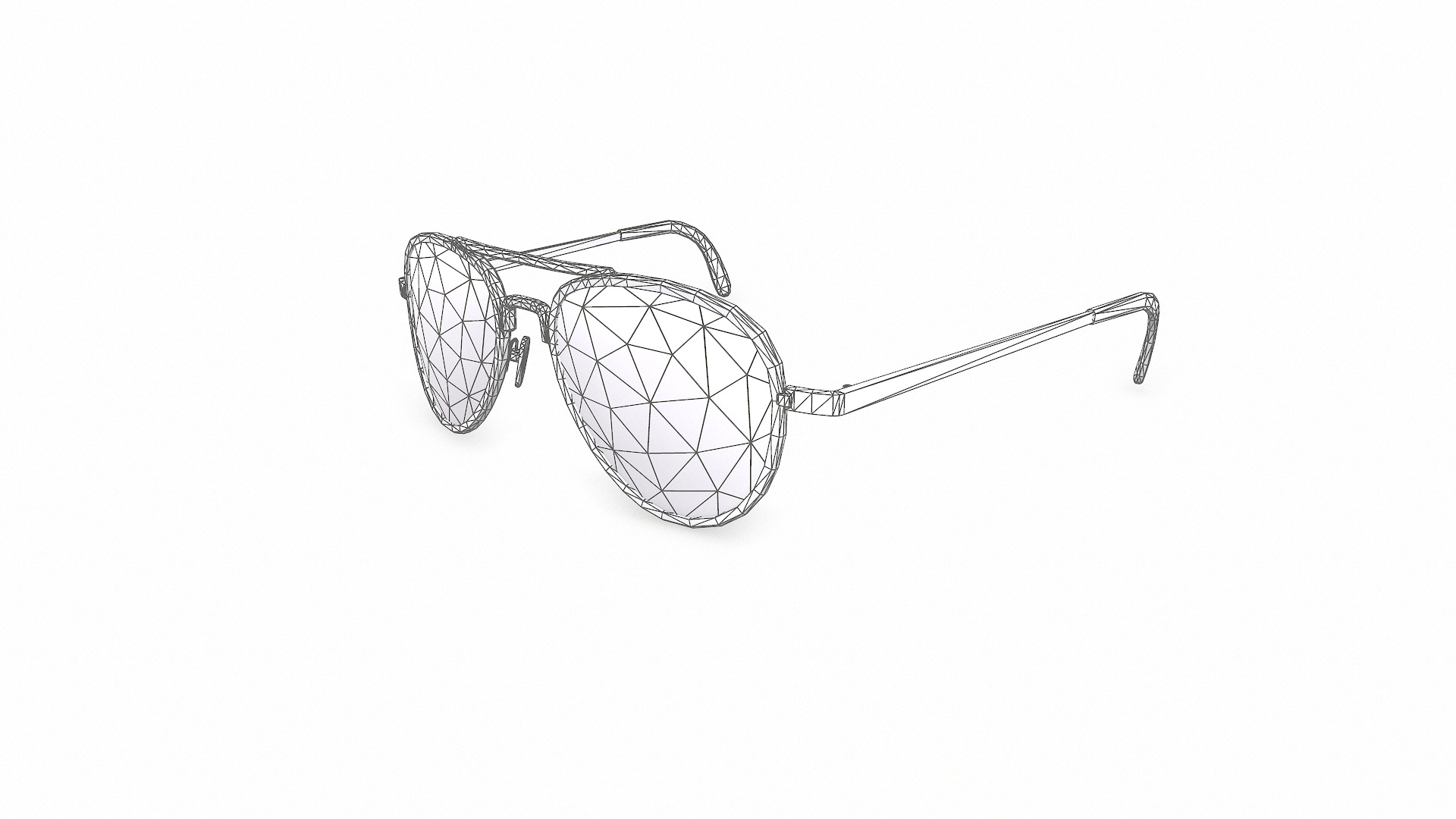 Old Vintage Sunglasses Low-poly PBR Low-poly 3D model_14