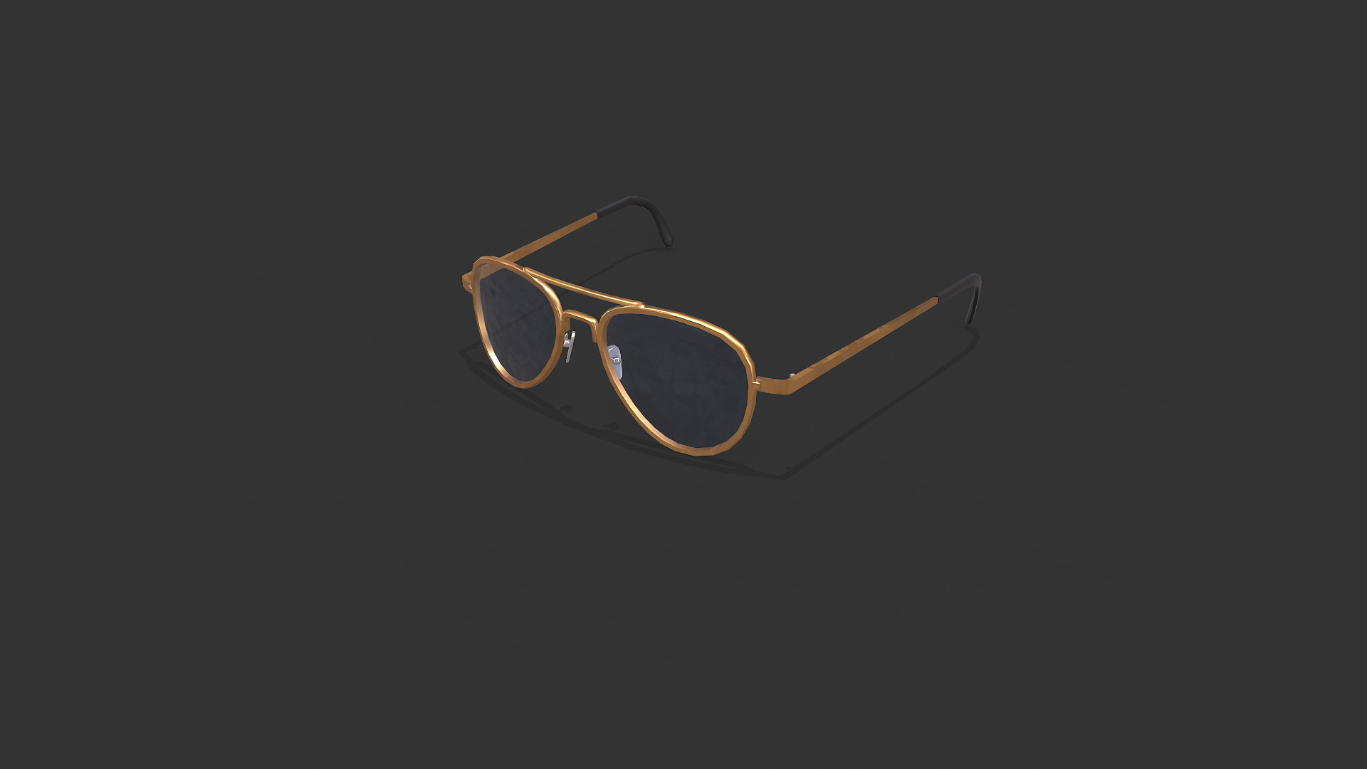 Old Vintage Sunglasses Low-poly PBR Low-poly 3D model_2