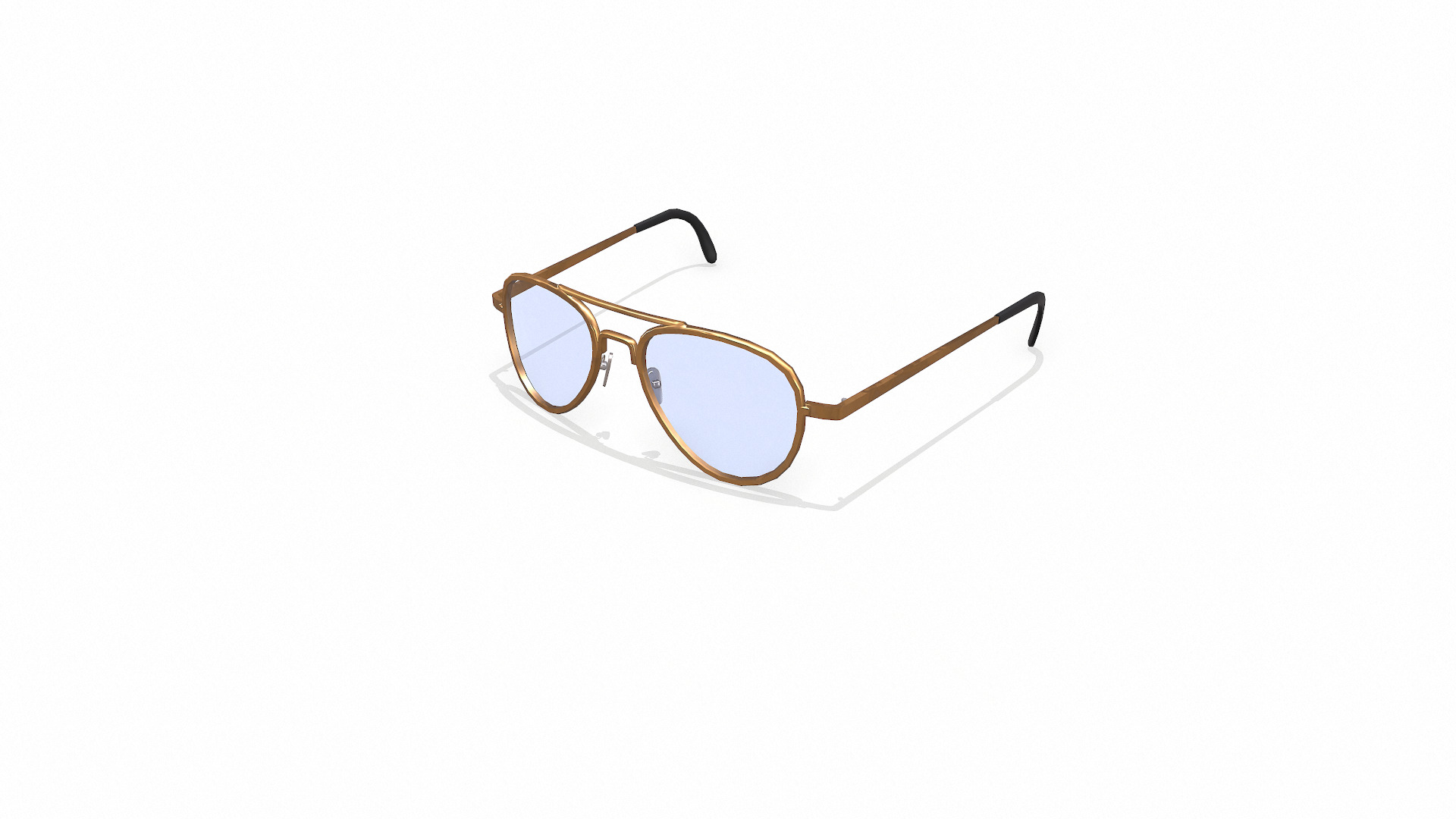 Old Vintage Sunglasses Low-poly PBR Low-poly 3D model_3