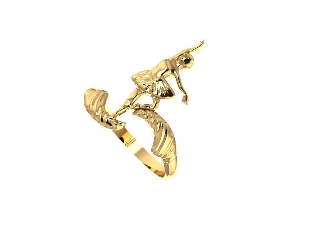 Ballerina Ring 3D print model_2