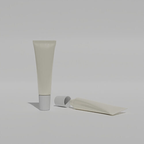 Eye Cream and lip balm in Tube 3D model