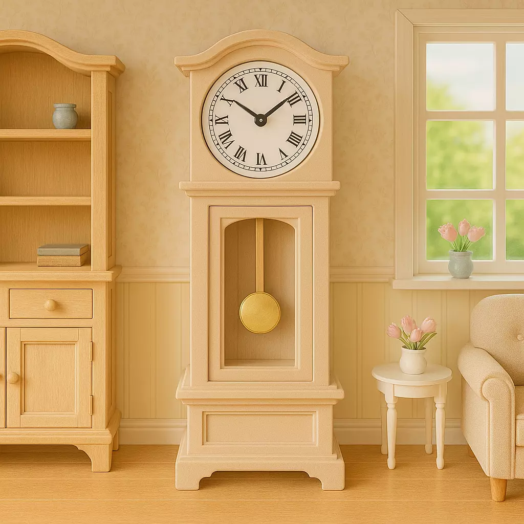 1 to 12 Scale Grandfather Clock Dollhouse Miniature 3D print model_0