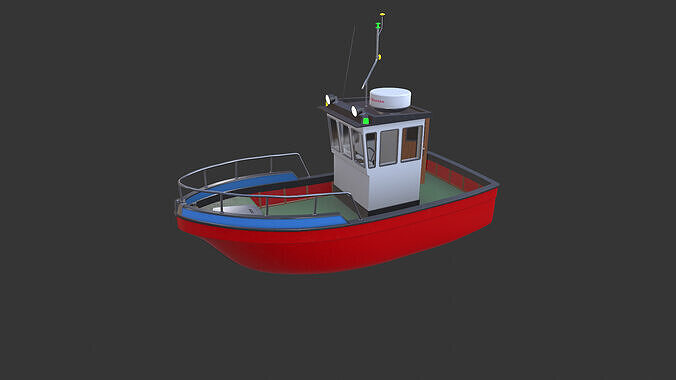 Small Boat Low-poly PBR Low-poly 3D model