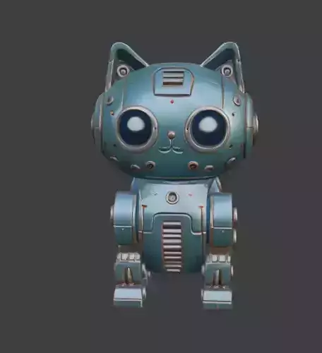 Realistic Cat 3D Model Stylized Animal Character Low-poly 3D model