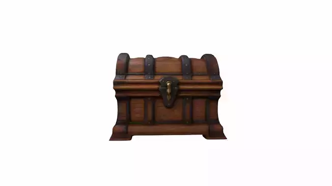  3d Model Wooden Treasury Chest