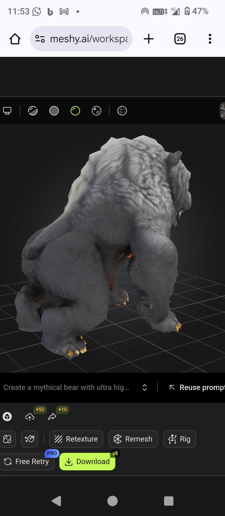 Mythical Bear  3D model_2