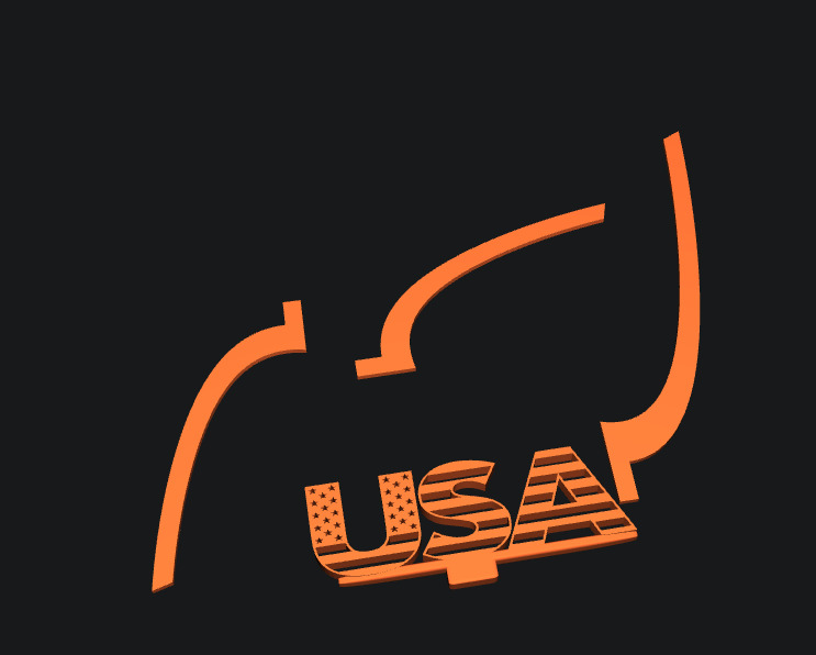 American F-16 Patriot tricolor editable with stand 3D print model_2